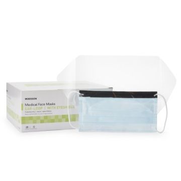 Blue w/ Ear Loop, Fluid Resistant & Eye Shield