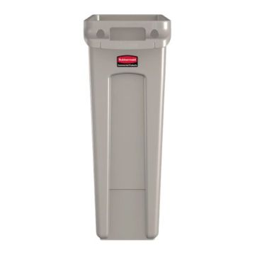 Rubbermaid Vented Slim Jim 23 Gal LLDPE Trash Can - FG354060BEIG