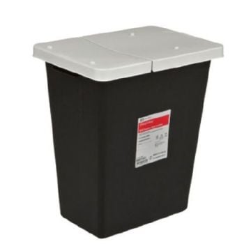 12 Gallon SharpSafety Black Horizontal Entry Container - 8611RC