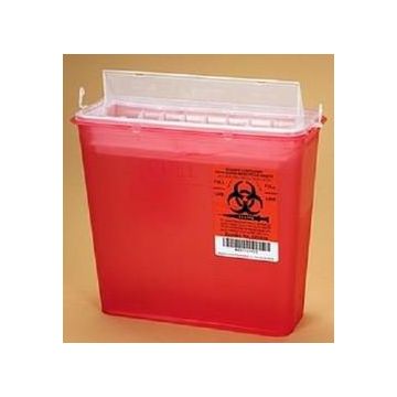 1.25 Gallon MedSafe Red Vertical Entry Sharps Container - 9601-01