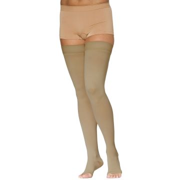 Sigvaris 970 Access Series Unisex Thigh High Compression Stockings - 972N OPEN TOE 20-30 mmHg