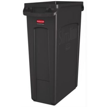 Rubbermaid Vented Slim Jim 23 Gal LLDPE Trash Can - FG354060BLA