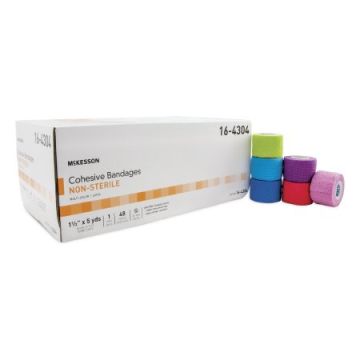 McKesson Elastic Self Adherent Cohesive Bandages, Multi-colored