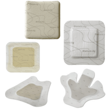 Biatain Ag Foam Dressings with Adhesive Border
