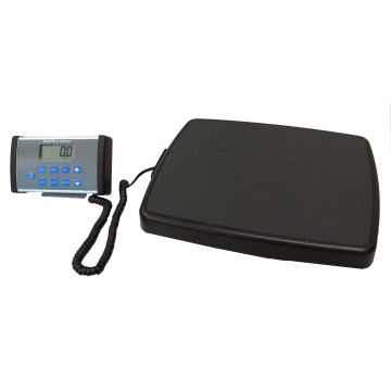 Remote Digital BMI Scale 498KL. Scale platform is attached to a remote display with a retractable coiled cord.