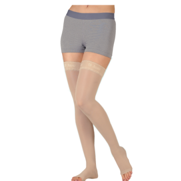 Juzo Basic 4412AG Thigh High Compression Stockings w/ Silicone Border 30-40 mmHg