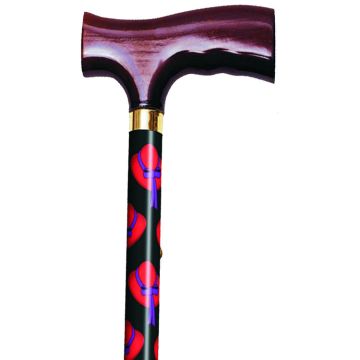 Mountain Properties Travel Folding Cane Red Hat
