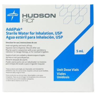 Addipak Sterile Water Unit Dose Vials, 5 mL