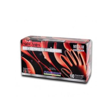 Night Angel Black Nitrile Powder Free Exam Gloves