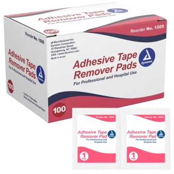 Dynarex Adhesive Tape Remover Pads Packaging