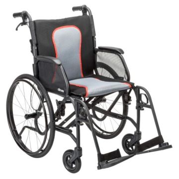 Matte Black/Red Wheelchair