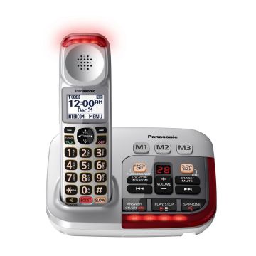 Amplified Cordless Telephone with Digital Answering Machine