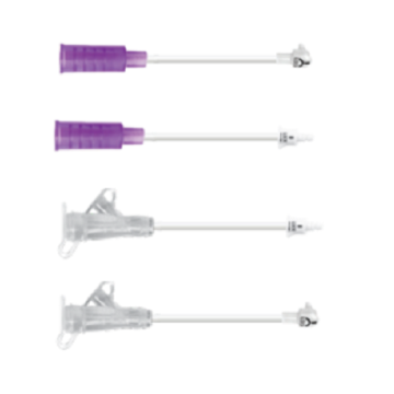AMT Enteral Extension Sets, Right and Straight Angle and Purple or Clear 