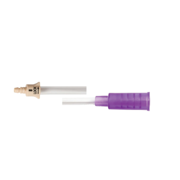 2 Inch Straight Connector w/ Bolus Adapter (Purple)