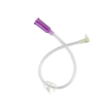 12 Inch Right Angle Connector w/ Bolus Adapter (Purple)