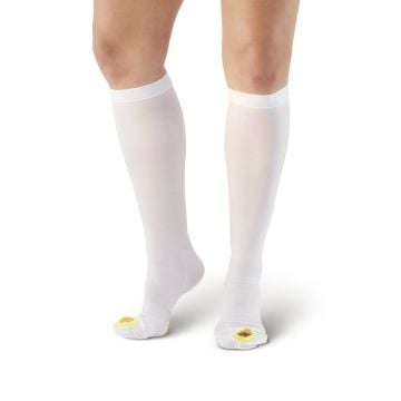 AW Style 400 Open Toe 18 mmHg Knee High Inspection Toe Anti-Embolism Stockings, White