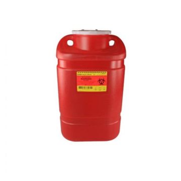 6.9 Quart Red BD Sharps Container with Regular Funnel Entry 305489