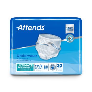 Attends Ultimate Absorbency Underwear, Youth/Small Size