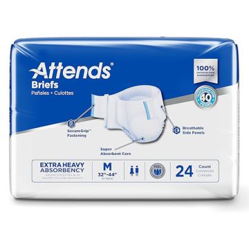 Attends Unisex Adult Incontinence Briefs
