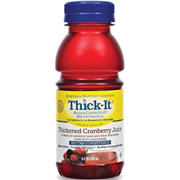 Thickened Cranberry Juice - Nectar Consistency, 8 oz Bottle
