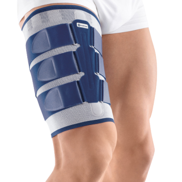 Bauerfeind MyoTrain Thigh Support applied on the thigh