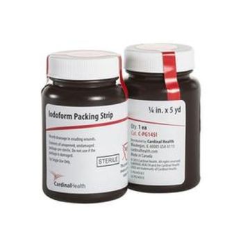 Cardinal Health Iodoform Gauze 1/4 in x 5 yd Packing Strips - CPG145I