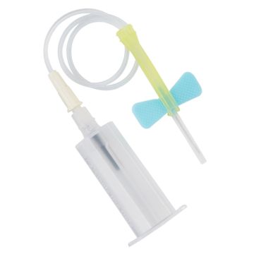 Case of Light Blue 23 Gauge With Luer Adapter and Holder