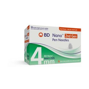 BD Nano 2nd Gen Pen Needles 4mm x 32G