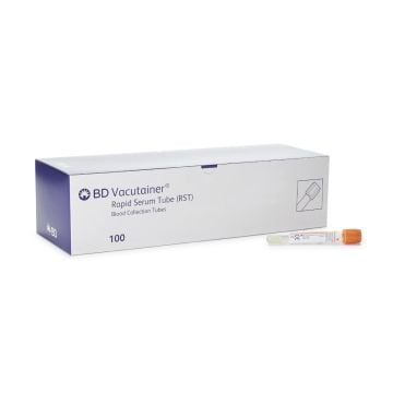 5 mL, 13 x 100 mm, Plastic Tube with Hemogard Closure - Box of 100