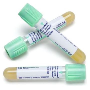 Three BD Vacutainer PST tubes.