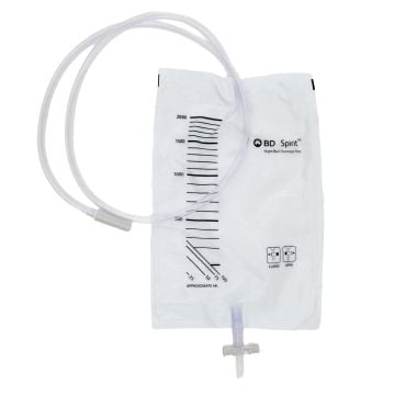 BD Spirit Urinary Bed Drainage Bag with T-Tap Drainage Valve - 2