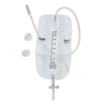 BD Spirit Urinary Leg Bags with T-Tap Drainage Valve - 350, 500 & 750 mL