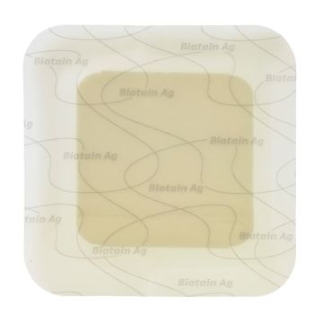 Biatain Ag Foam Dressing 9635 | 7 x 7 Inch with Adhesive, Square