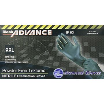 Black Advance IF-63 Nitrile Exam Gloves