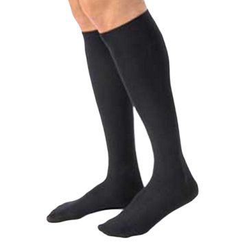 Black TED Hose Knee High Closed Toe