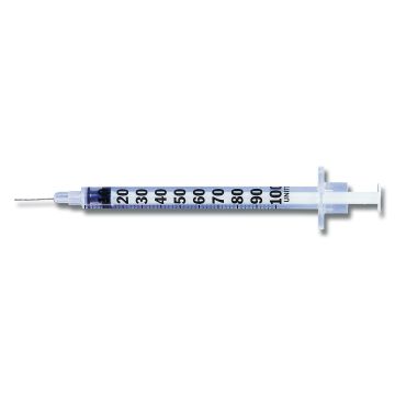 BD 1/2 mL Tuberculin Syringe with 27 G x 1/2 in. Needle - 305620
