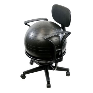 Metal Ball Chair w/ Arms and Back
