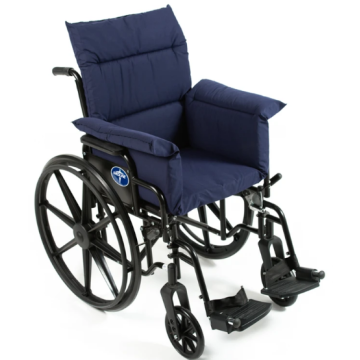 Pressure Reducing Pillow in wheelchair.