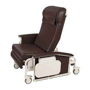 Carob, Steel Casters, Drop Arm Bariatric Care Cliner