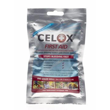 Celox 0711GZR Gauze Rolls 3 in x 5 ft - Biologistex