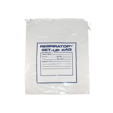 Roscoe Medical Patient Set-Up Bag w/ 4 Inch Gusset Drawstring, 16 x 12 Inch - BAG-SETUP