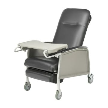 Drive Medical 3-Position Extra-Wide Recliner Bariatric: Chocolate, Charcoal, and Tan 