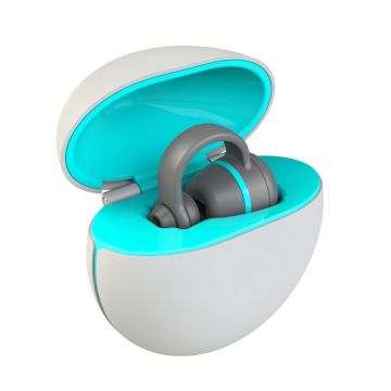 OxiWear Device in charging case