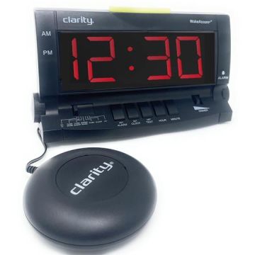 WakeAssure+ Vibrating Alarm Clock by Clarity