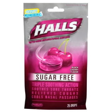 Cold and Cough Relief Halls Sugar-Free