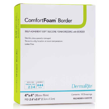 ComfortFoam Border Self-Adherent Soft Silicone Foam Dressing