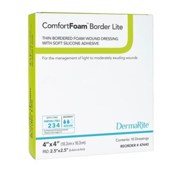 Dermarite Comfortfoam Border Lite Silicone Dressing with Border