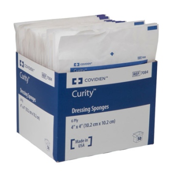 Covidien 7083 Curity 4 x 3 Inch Dressing Sponge 6 Ply, Sterile