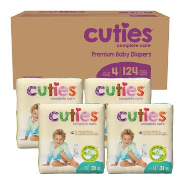 Size 4, 22 to 37 Pounds, Case of 124