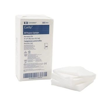 Covidien 9024 Curity 4 x 4 Inch Non-Woven All Purpose Sponge Gauze 4 Ply